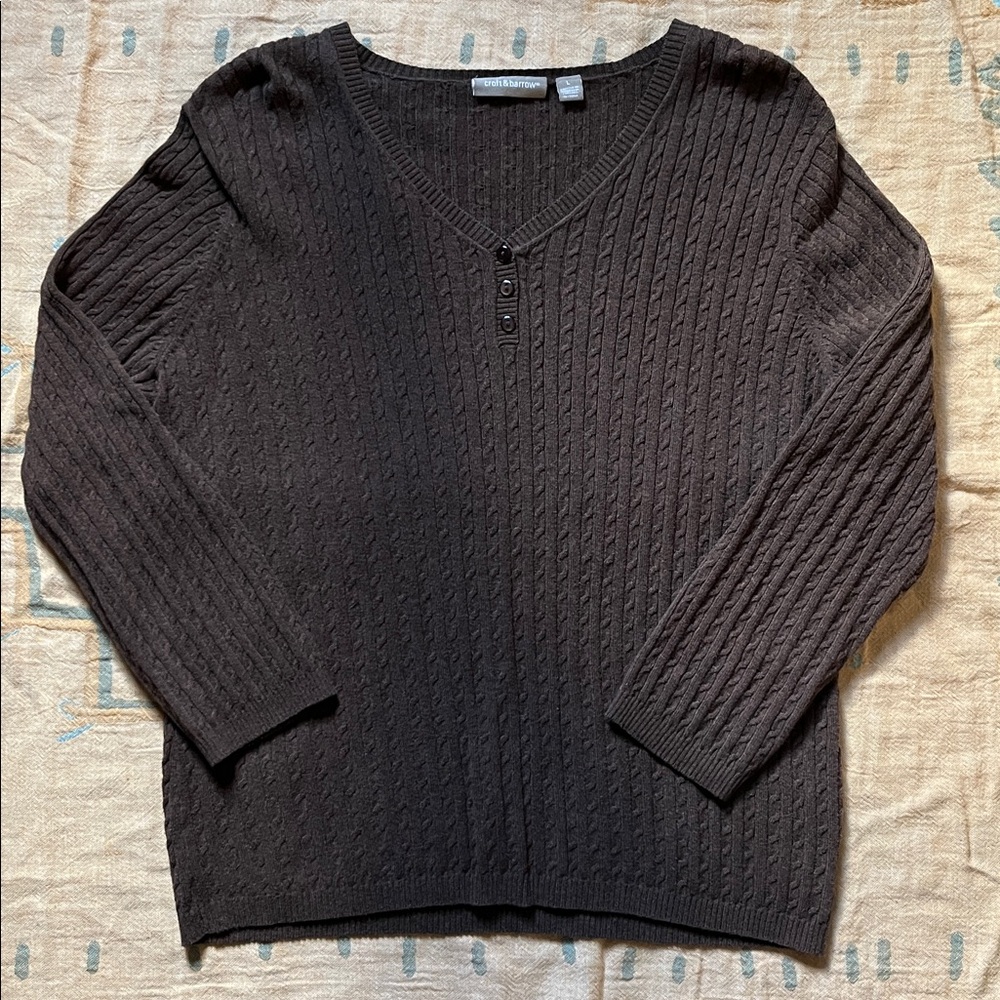 Croft & Barrow 3/4 Sleeve Sweater